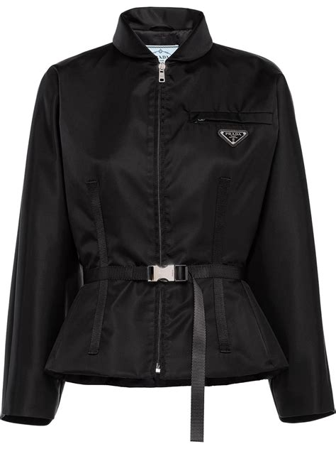 prada belted jacket|prada jacket outlet.